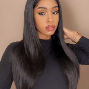 UNice Straight Middle Part Breathable Lace Wigs Pre Plucked Natural Hairline adjustable Perfectly fit belt Long Wig