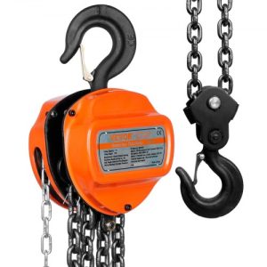 VEVOR 2 Ton Hand Chain Hoist 10 FT Come Along, 4400 lbs Capacity G80 Galvanized Carbon Steel with Double-Pawl Brake, Auto Chain Leading & 360° Rotation Hook, for Garage Factory Dock