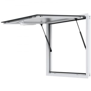 VEVOR Concession Window 36"x36", Aluminum Alloy Food Truck Service Window with Awning Door & Drag Hook, Up to 85 Degrees Stand Serving Window for Food Trucks Concession Trailers, Glass Not Included