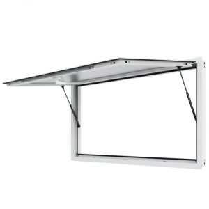 VEVOR Concession Window 72"x36", Aluminum Alloy Food Truck Service Window with Awning Door & Drag Hook, Up to 85 Degrees Stand Serving Window for Food Trucks Concession Trailers, Glass Not Included