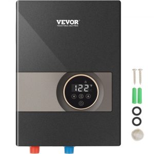 VEVOR Instant Water Heater, 13.8kw Electric Tankless Water Boiler, Digital Temperature Display & Easy Installation & 24-Hour Water Supply, For Kitchen Bathroom Shower Mall Salon Shampoo ETL Listed