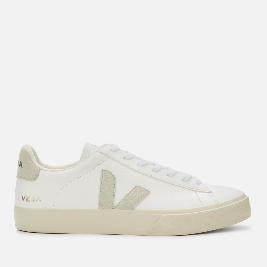 Veja Men's Campo Chrome Free Leather Trainers - Extra White/Natural - UK 10