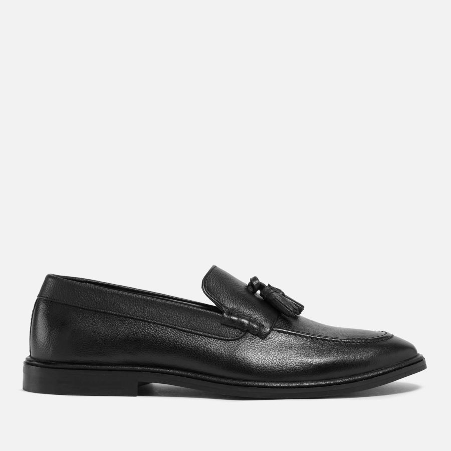 Walk London Men's West Leather Loafers - Black - UK 8