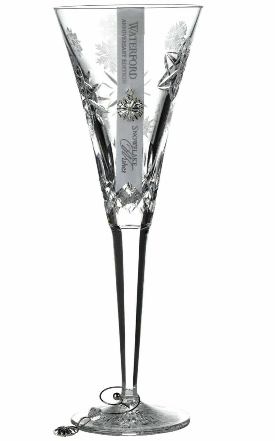 Waterford Crystal Snowflake Wishes Love Flute Wedding 2020 10th Ed #1055481 NEW