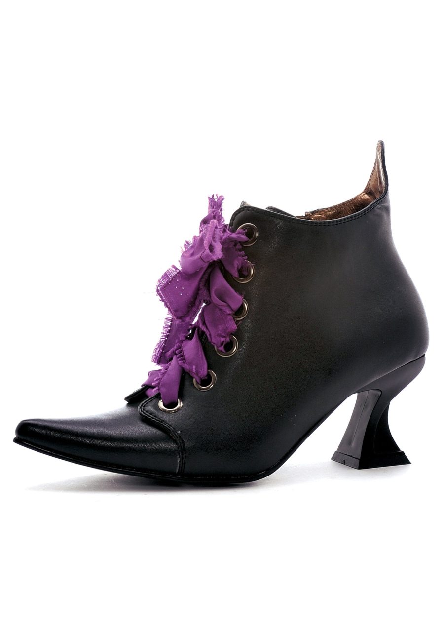 Women's Lace Up Witch Costume Shoes