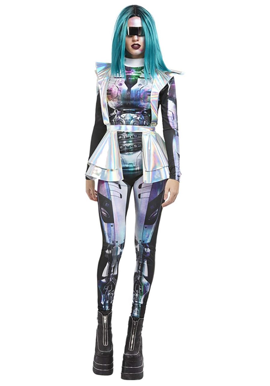 Women's Metallic Cyber Alien Costume