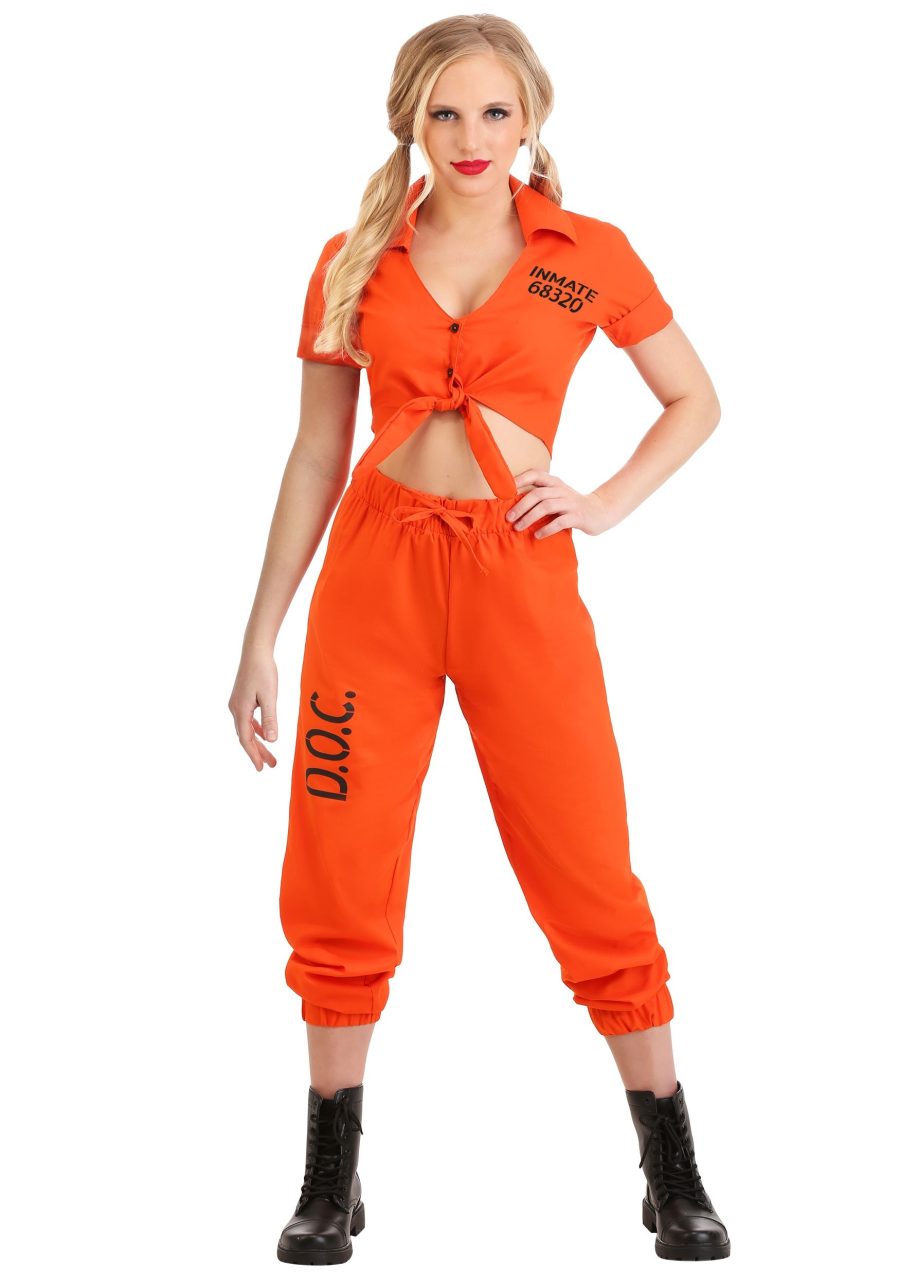 Women's Orange Inmate Prisoner Costume