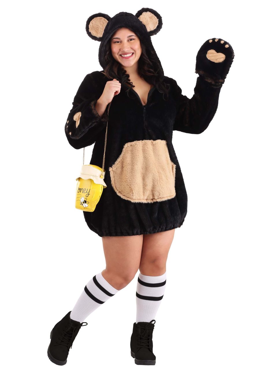 Women's Plus Cozy Brown Bear Costume