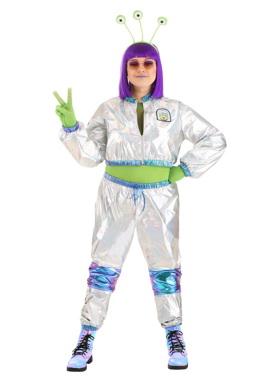Women's Plus Size Cosmonaut Alien Costume
