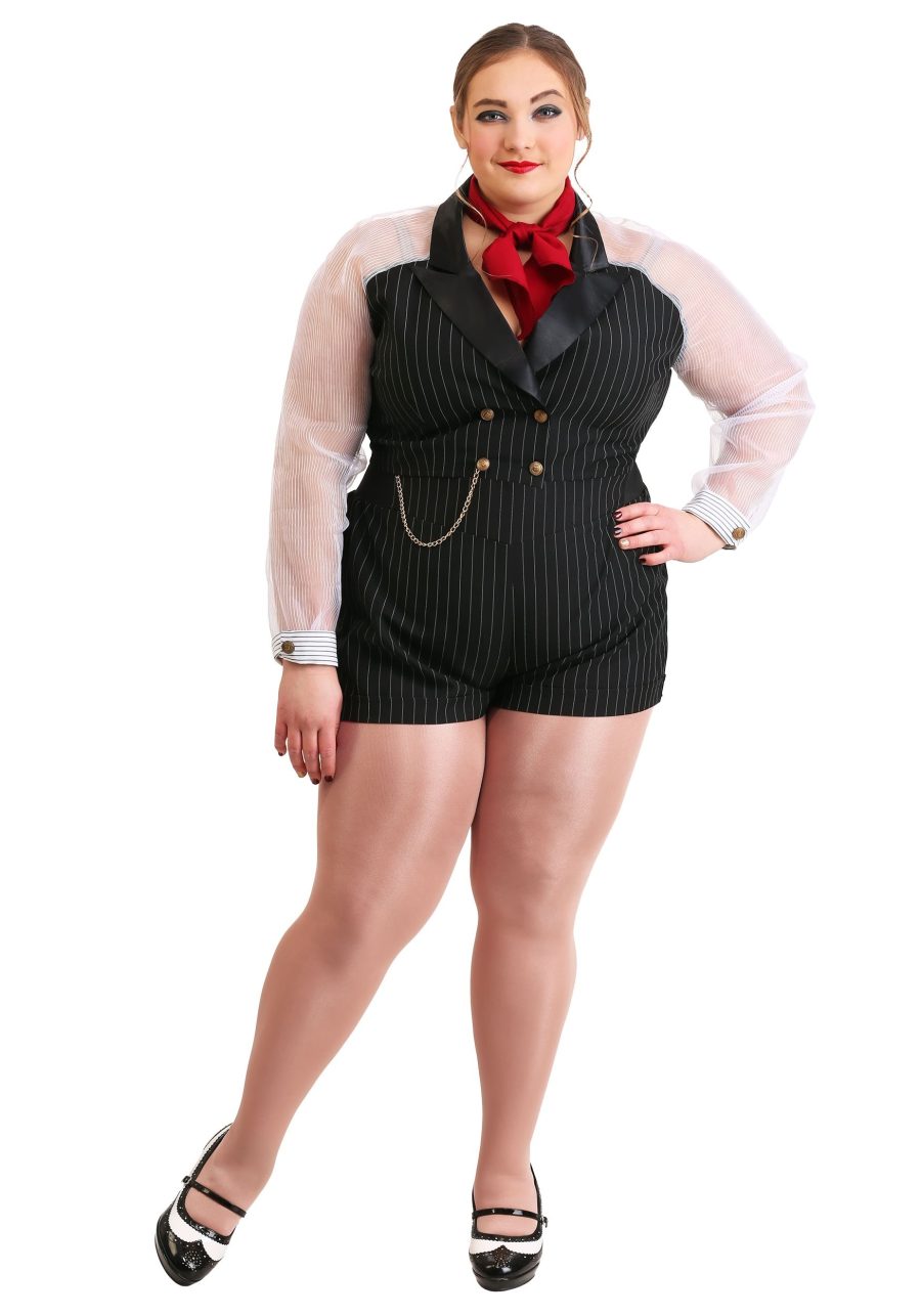 Women's Plus Size Gangster Gal Costume