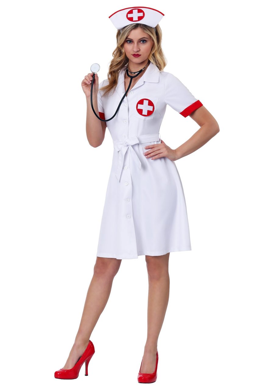 Women's Plus Size Stitch Me Up Nurse Costume