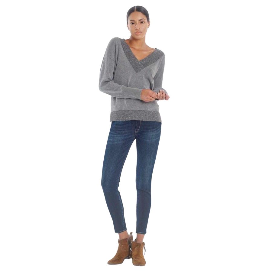 Women's high waist jeans Le Temps des cerises pulp 7/8 N°1