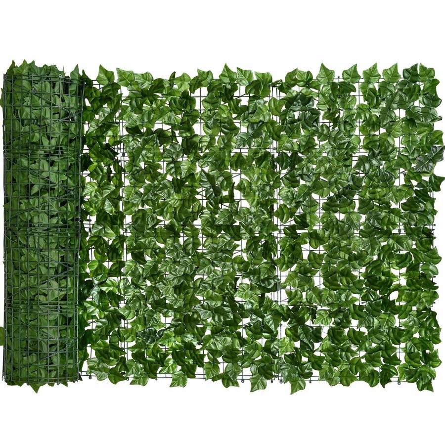 118X39.4In Artificial Ivy Privacy Fence Wall Screen, Artificial Hedges Fence And