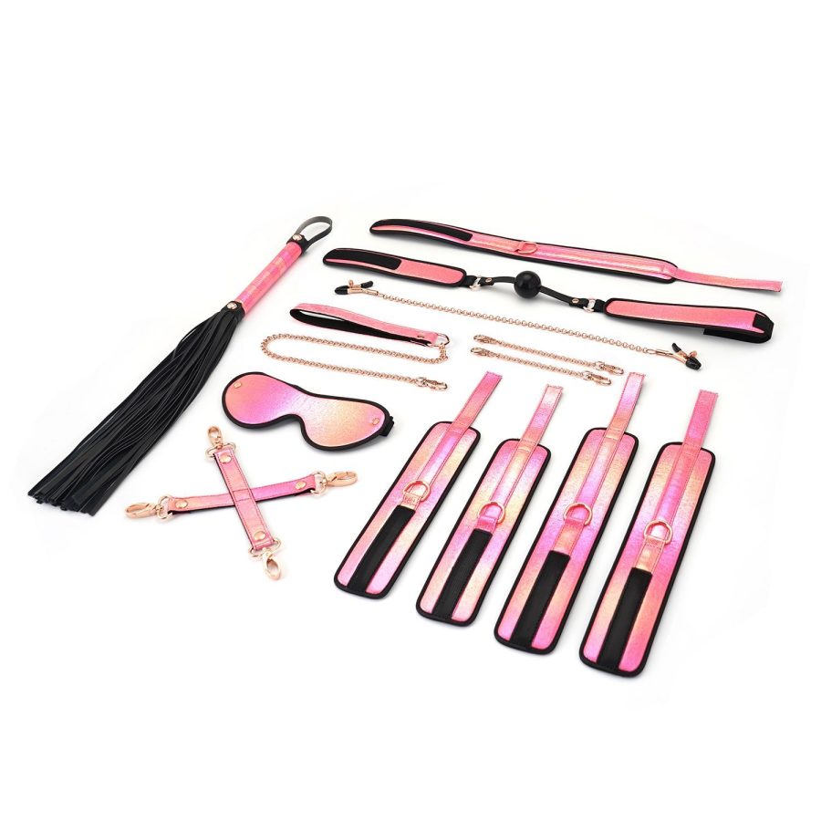 8 Piece Bondage Starter kit in Sakura Pink