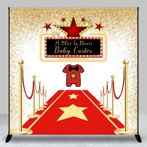 A Star Is Born Red Carpet Custom Baby Shower Backdrop - Aperturee