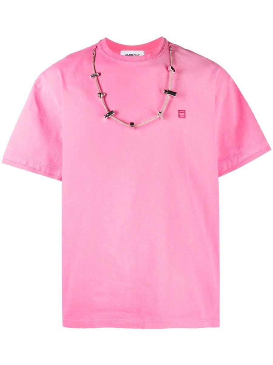 AMBUSH Stoppers T-Shirt Shocking Pink Carmine