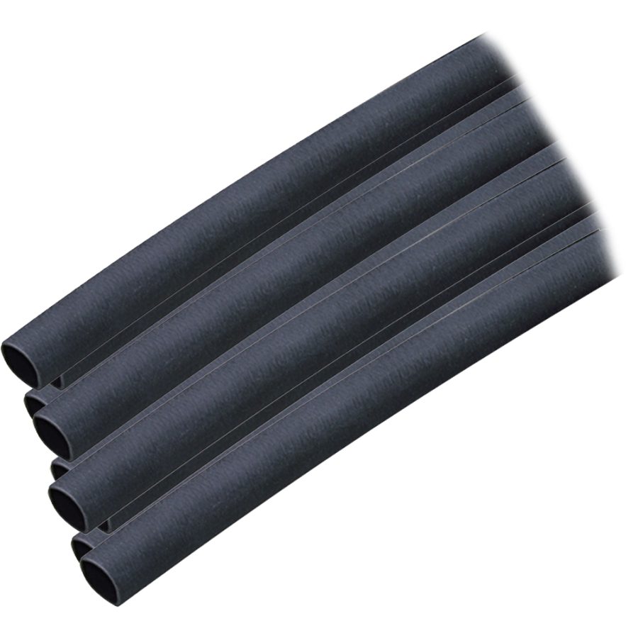 ANCOR 303106 ADHESIVE LINED HEAT SHRINK TUBING (ALT) - 1/4 INCH X 6 INCH - 10-PACK - BLACK