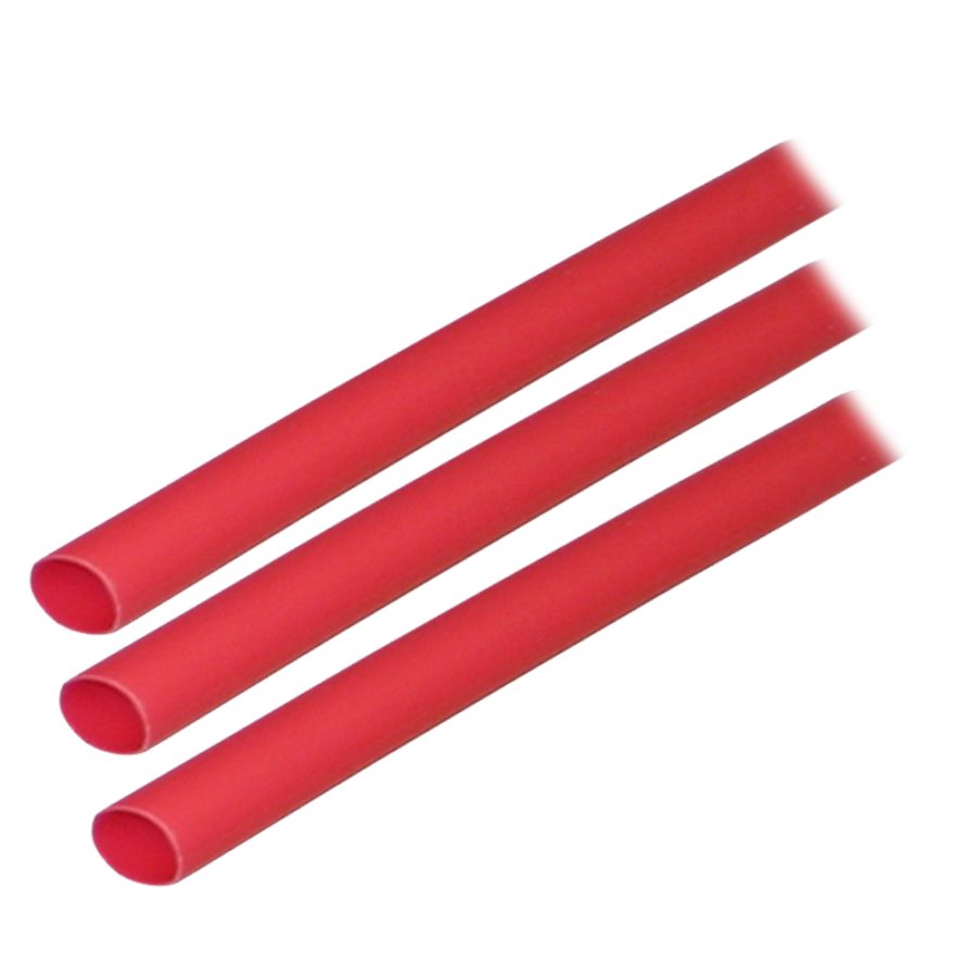 ANCOR 303603 ADHESIVE LINED HEAT SHRINK TUBING (ALT) - 1/4 INCH X 3 INCH - 3-PACK - RED