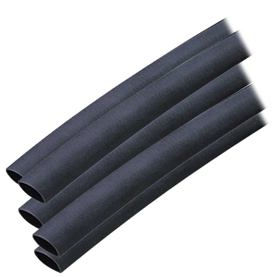 ANCOR 304106 ADHESIVE LINED HEAT SHRINK TUBING (ALT) - 3/8 INCH X 6 INCH - 5-PACK - BLACK