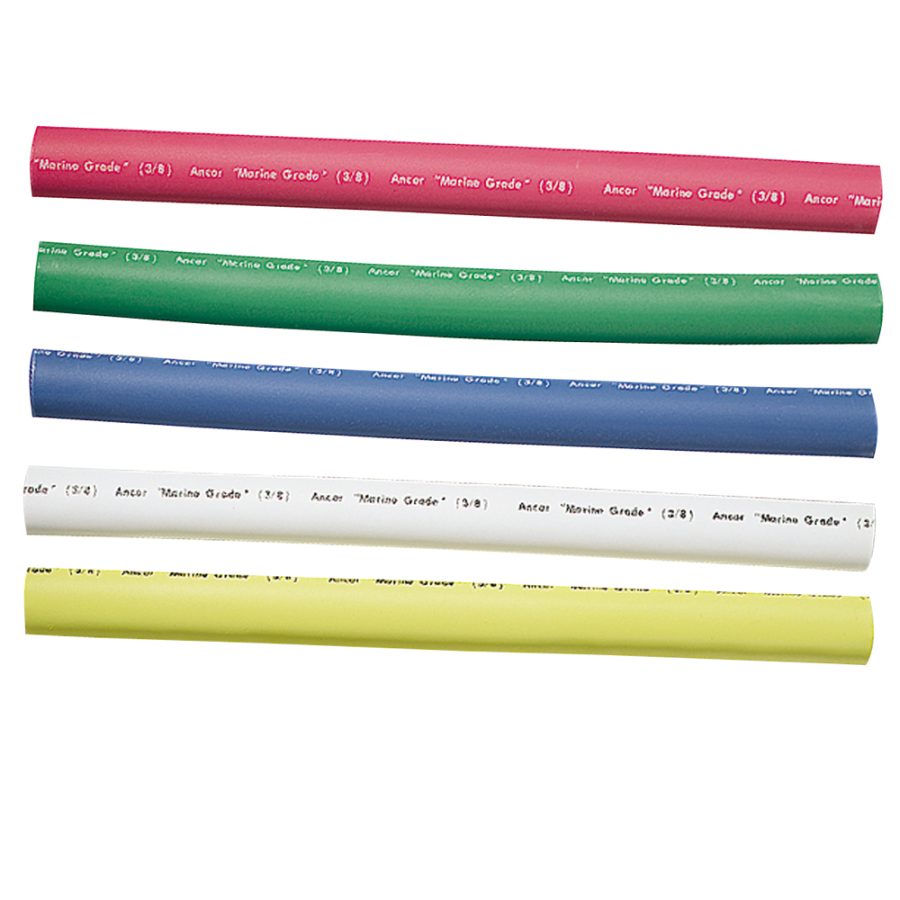 ANCOR 304506 ADHESIVE LINED HEAT SHRINK TUBING - 5-PACK, 6 INCH, 12 TO 8 AWG, ASSORTED COLORS