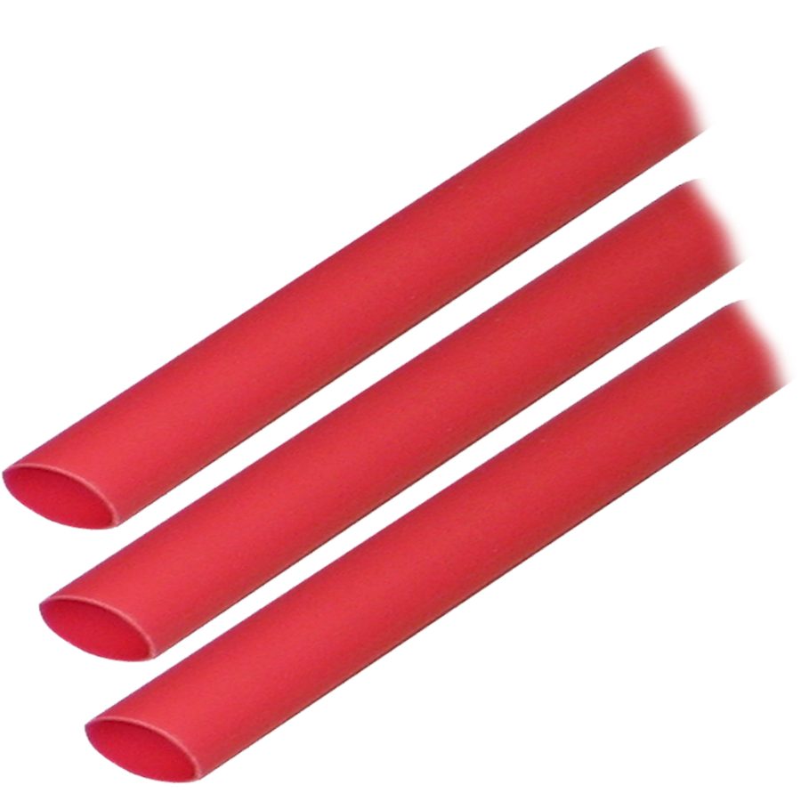ANCOR 304603 ADHESIVE LINED HEAT SHRINK TUBING (ALT) - 3/8 INCH X 3 INCH - 3-PACK - RED