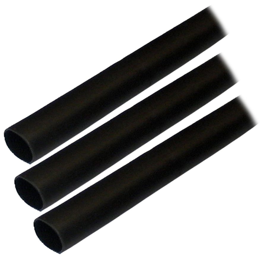 ANCOR 305103 ADHESIVE LINED HEAT SHRINK TUBING (ALT) - 1/2 INCH X 3 INCH - 3-PACK - BLACK