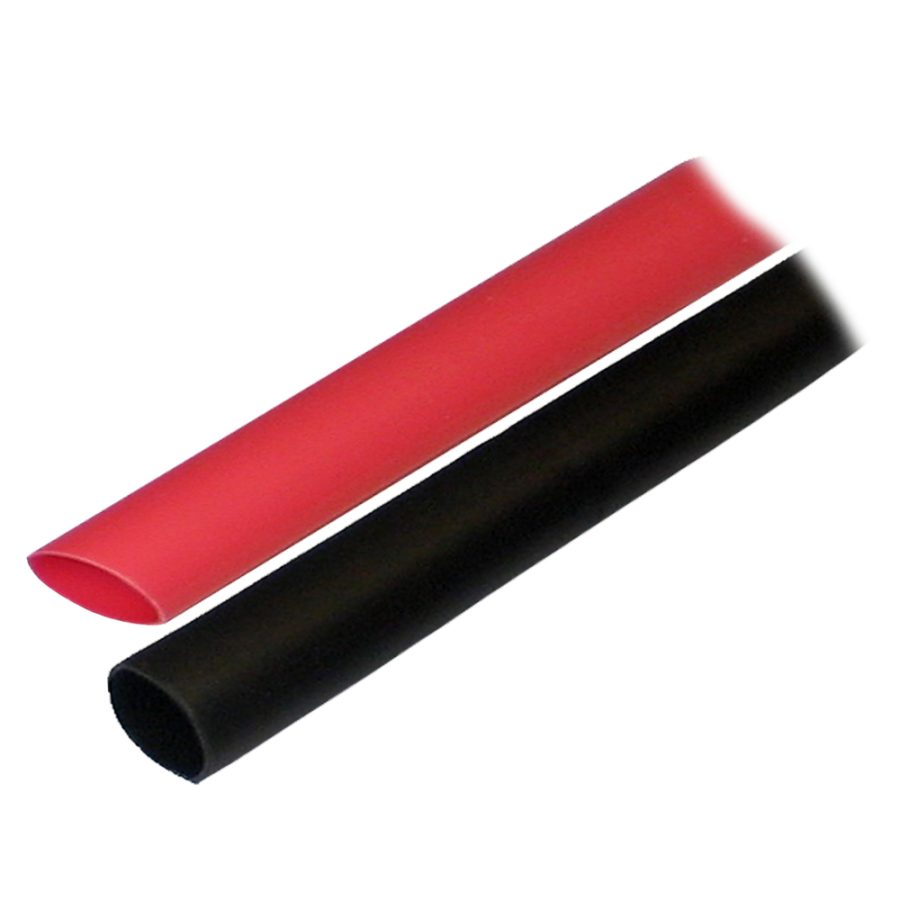 ANCOR 305602 ADHESIVE LINED HEAT SHRINK TUBING (ALT) - 1/2 INCH X 3 INCH - 2-PACK - BLACK/RED