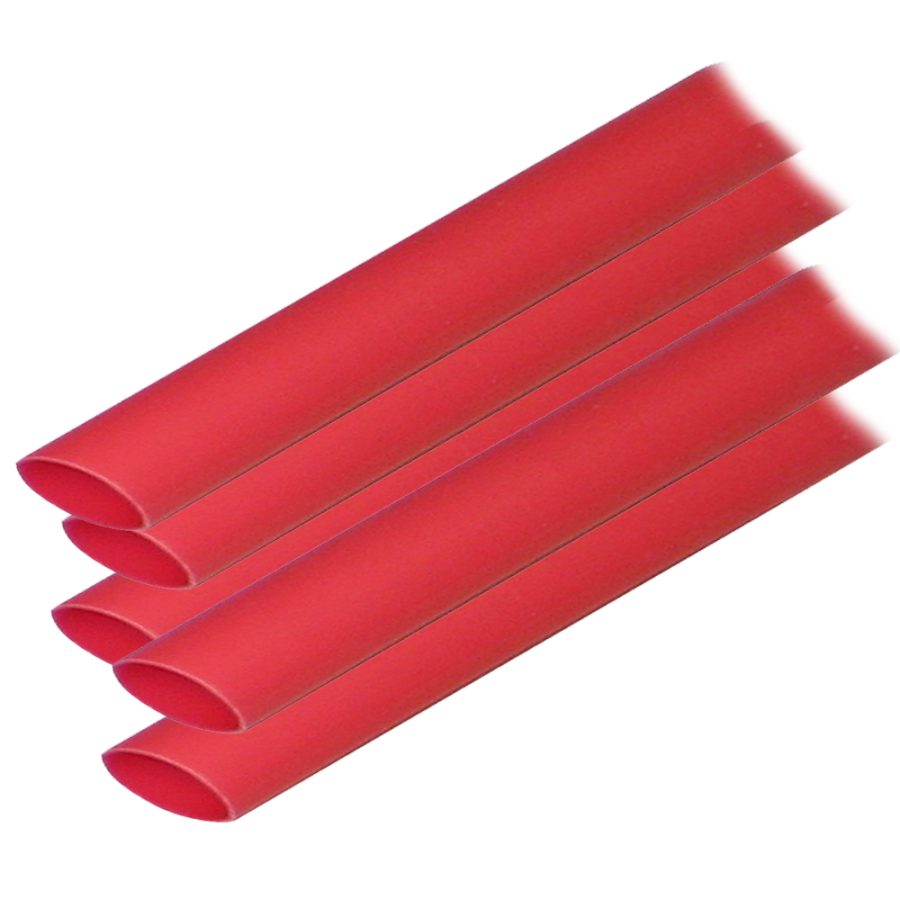 ANCOR 305624 ADHESIVE LINED HEAT SHRINK TUBING (ALT) - 1/2 INCH X 12 INCH - 5-PACK - RED