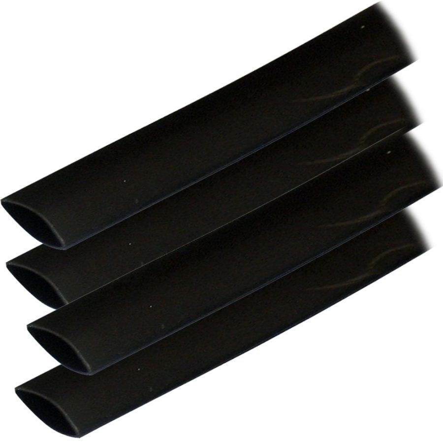 ANCOR 306106 ADHESIVE LINED HEAT SHRINK TUBING (ALT) - 3/4 INCH X 6 INCH - 4-PACK - BLACK