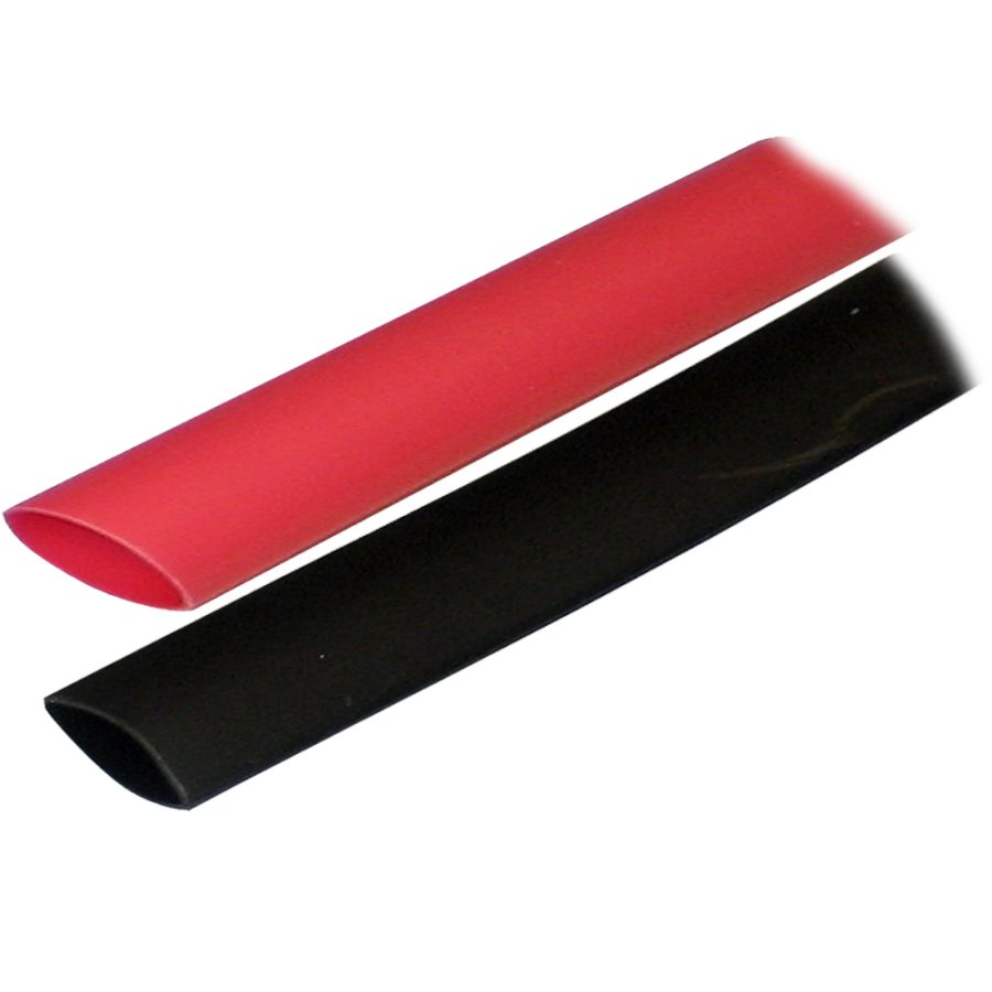 ANCOR 306602 ADHESIVE LINED HEAT SHRINK TUBING (ALT) - 3/4 INCH X 3 INCH - 2-PACK - BLACK/RED