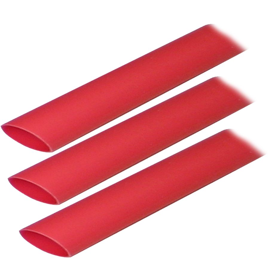 ANCOR 306603 ADHESIVE LINED HEAT SHRINK TUBING (ALT) - 3/4 INCH X 3 INCH - 3-PACK - RED