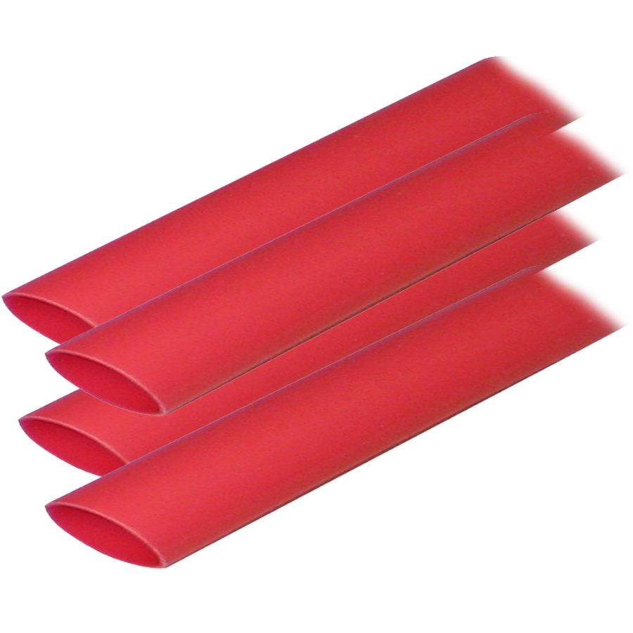 ANCOR 306606 ADHESIVE LINED HEAT SHRINK TUBING (ALT) - 3/4 INCH X 6 INCH - 4-PACK - RED