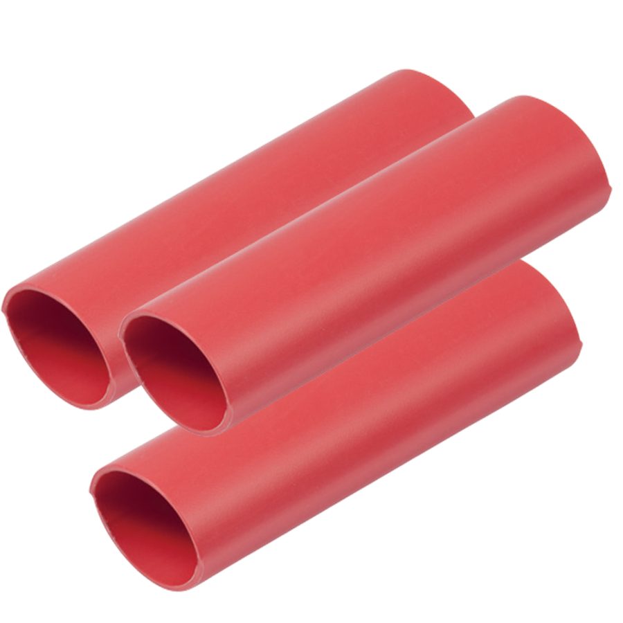 ANCOR 326624 HEAVY WALL HEAT SHRINK TUBING - 3/4 INCH X 12 INCH - 3-PACK - RED