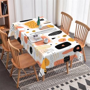 Abstract Prints Rectangle Tablecloth For Dining Room - Aperturee