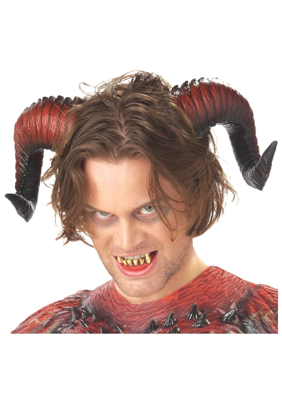 Adult Demonic Devil Horns and Teeth