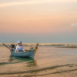 Aperturee Boat In Sea Summer Photography Backdrop For Kids Photo Booth