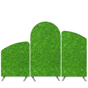 Aperturee Nature Grassland Theme Green Leaves Birthday Arch Backdrop Kit | Diy Round Arch Backdrop | Wedding Arch Backdrop | Custom Arched Covers