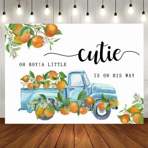 Aperturee Oh Boy A Little Cutie Is On His Way Baby Shower Backdrop