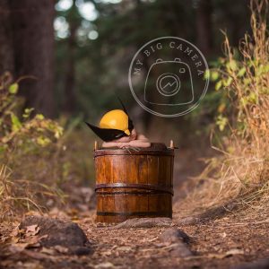 Aperturee Outdoor Bucket In Forest Newborn Photography Backdrop