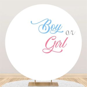 Aperturee Pure White Boy Or Girl Circle Gender Reveal Backdrop | Round Party Backdrop | Circle Backdrop Baby Shower | Round Backdrop Stand Covers