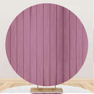 Aperturee Simple Purple And Wooden Circle Backdrop For Holiday | Photo Backdrop For Grad Party | Diy Grad Photo Backdrop | Grad Party Picture Backdrop