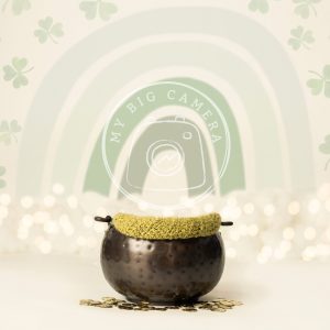 Aperturee St Patricks Day Boho Rainbow Gold Newborn Photography Backdrop