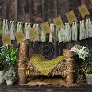 Aperturee St Patricks Day Rustic Newborn Photography Backdrop