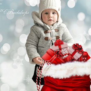 Aperturee Winter Christmas Santa Gifts Backdrop For Portrait