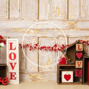 Aperturee Wooden Mini Sessions Photography Valentines Day Backdrop