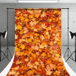 Autumn Maple Leaves Sweep Backdrop For Photography - Aperturee