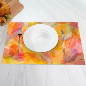 Autumn Natural Leaves Vintage Set Of 4 Placemats - Aperturee