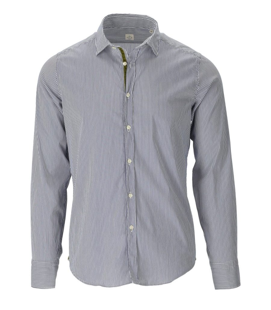 BLUE AND WHITE STRIPED SHIRT GMF 965