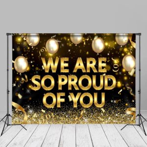 Balloon We Are So Proud Of You Graduation Backdrop - Aperturee