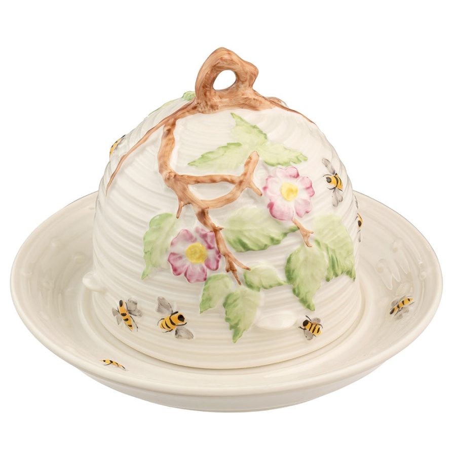 Belleek Classic Apple Blossom Honey Pot Dish